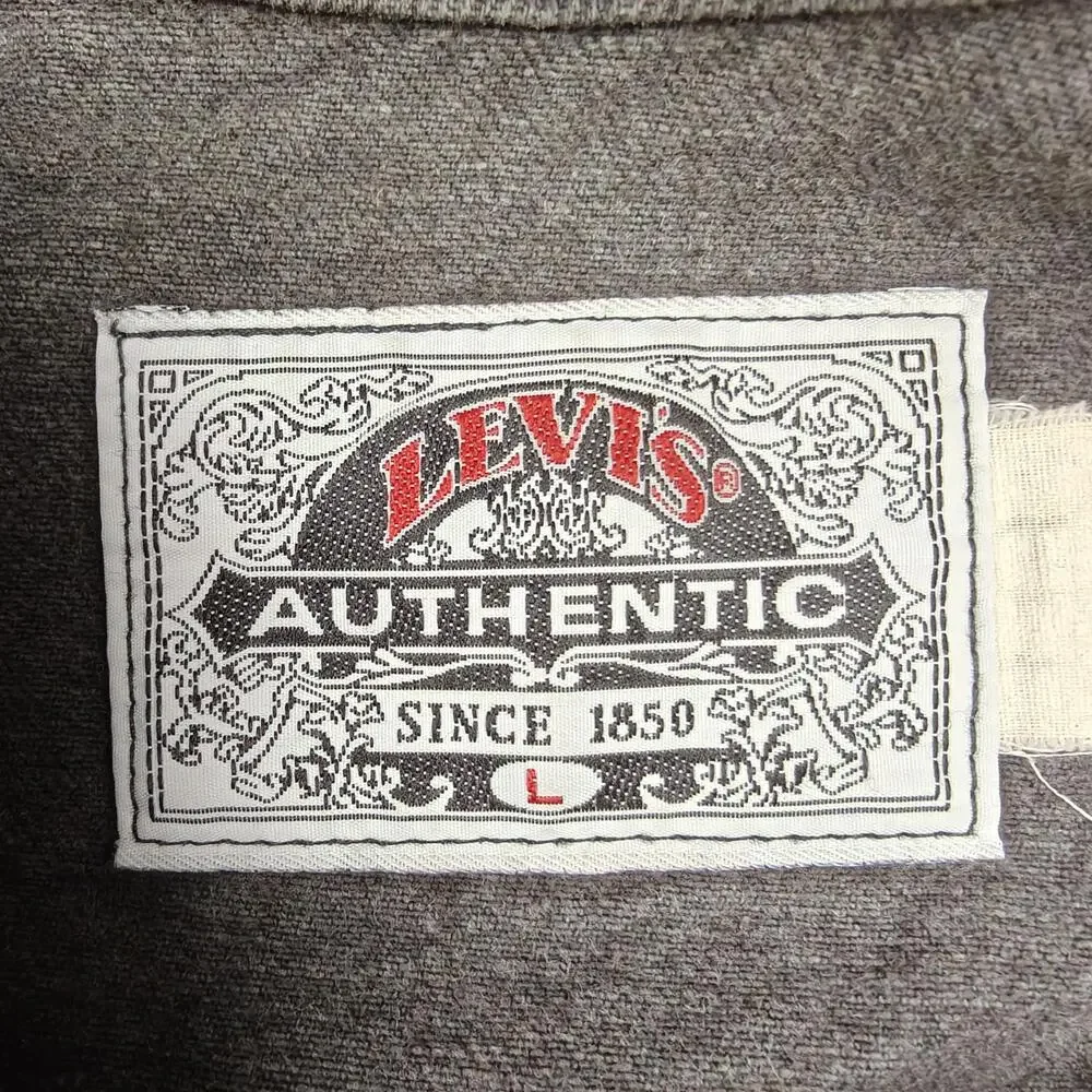 Vintage Levi's Jacket Mens Large Gray Denim Bomber Relaxed Trucker 90s